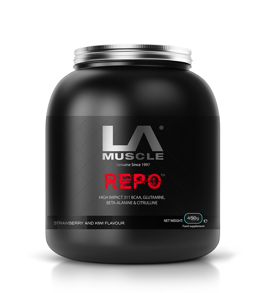 REPO, powerful pre, intra & post workout supplement by LA Muscle the