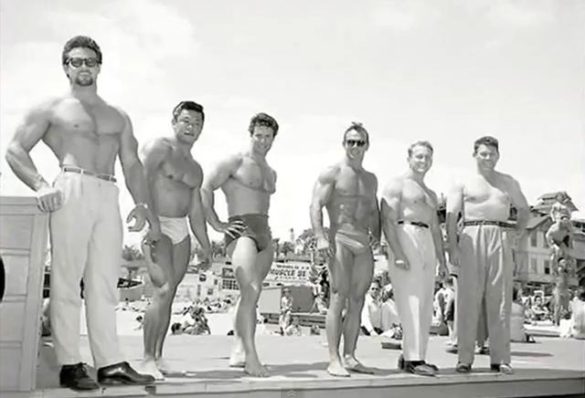 Steve Reeves (Hercules) Reg Park at Muscle Beach, Venice Beach Steve Reeves (Hercules) Reg Park at Muscle Beach, Venice Beach