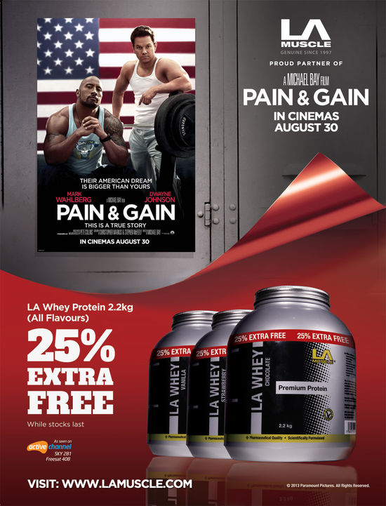 LA Muscle official partners of Pain and Gain